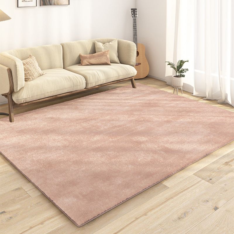 Light Color Simplicity Area Rug Polyester Solid Rug Non-Slip Backing Indoor Rug for Living Room
