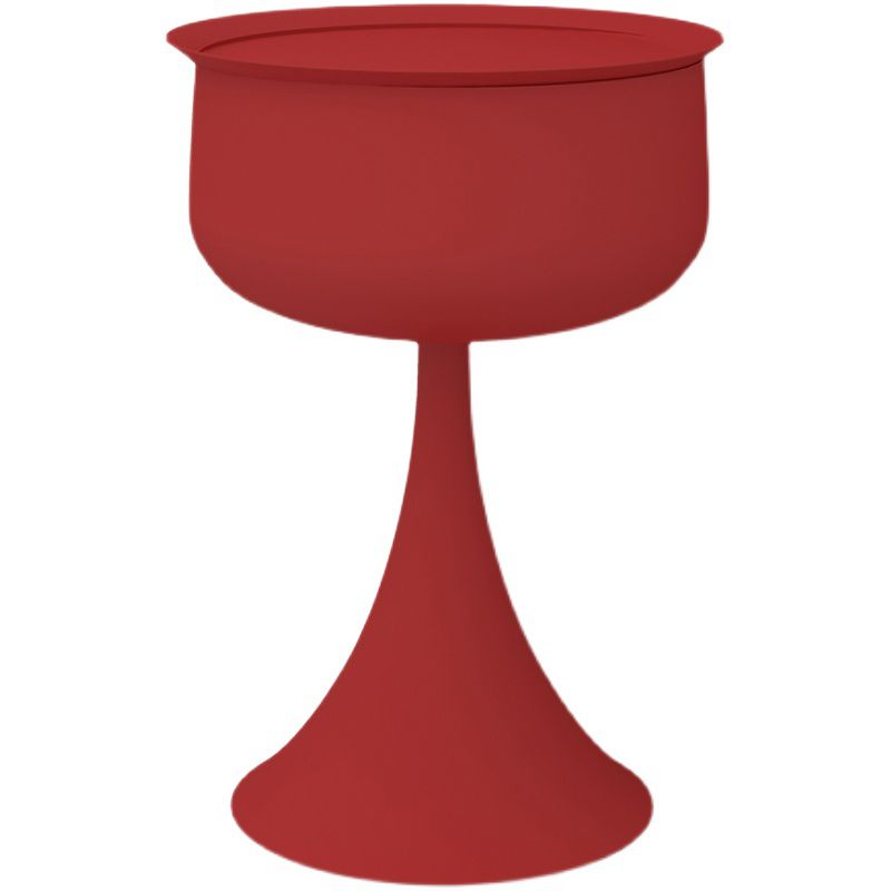 Tray Top Pedestal Side Table Round Sofa Corner Table with Storage