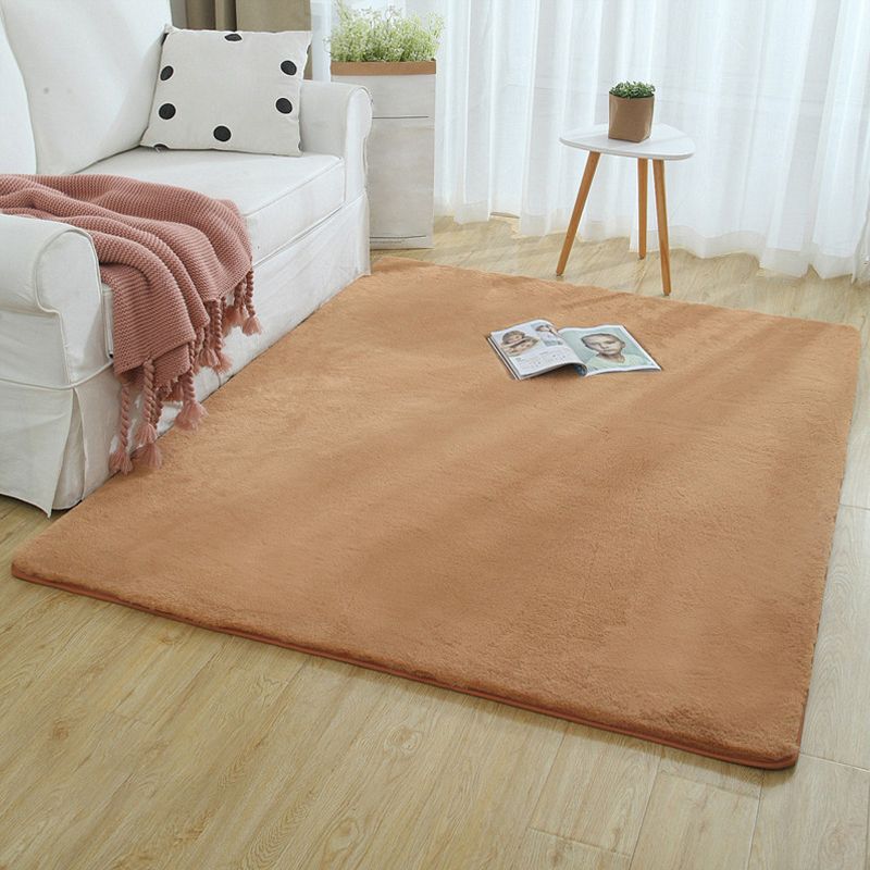Minimalistischer Fußteppich für den Nachttisch, mehrfarbig, einfarbig, Teppich aus Kunstflaum, rutschfeste Unterseite, waschbar, schmutzabweisend