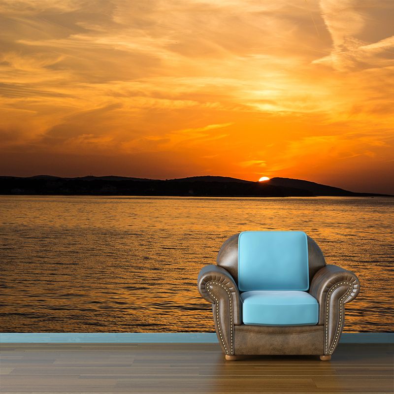 Beautiful Sea Mural Decal Eco-friendly Wallpaper Customized Wall Covering for Bathroom