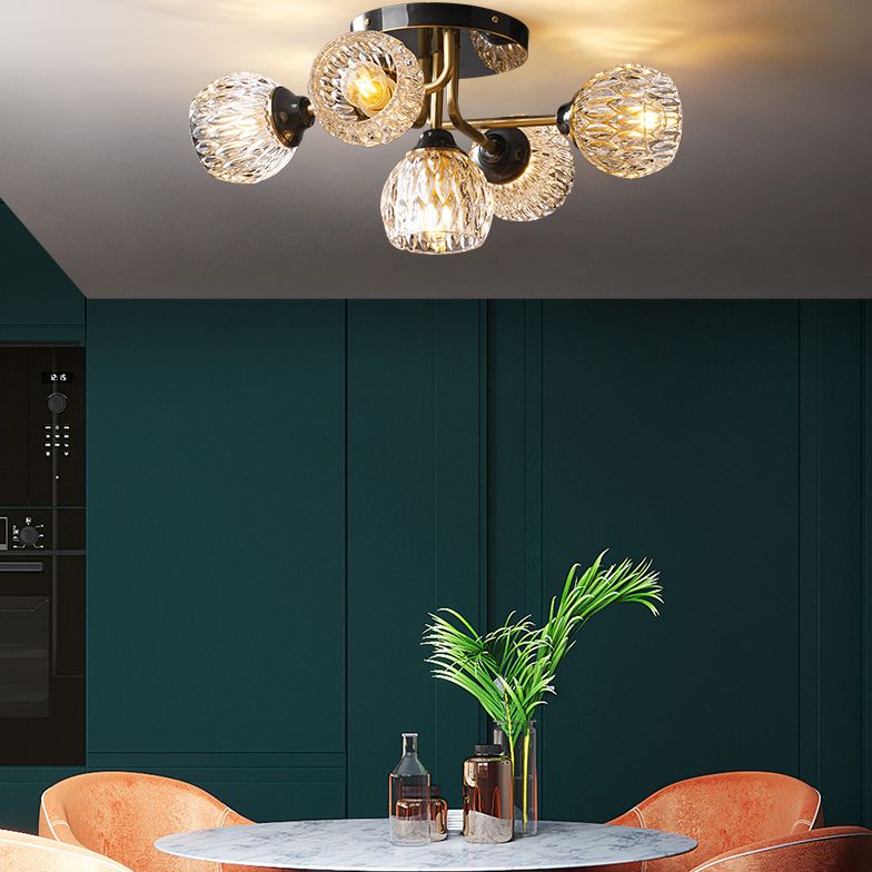 5-LIGHTS SIMPLICITÉ SEMI FUSH MOURT LUMIN