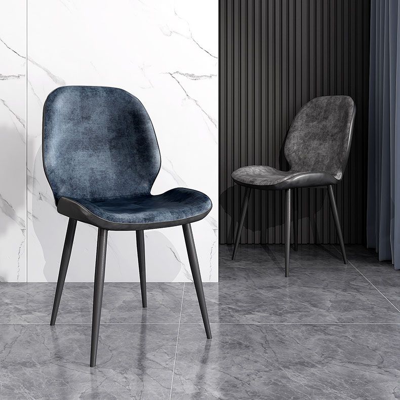 Sillas Parsons Wingback de estilo minimalista, sillas de comedor sin brazos para cocina
