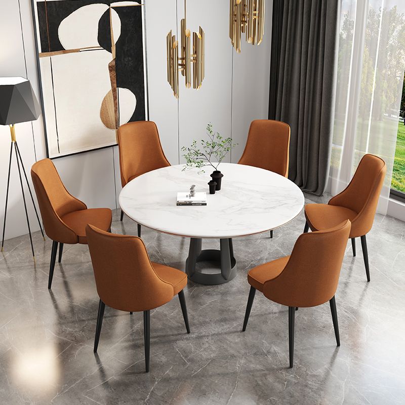 Fabric Dining Side Chair Modern Parsons Armless Chair for Dining Room