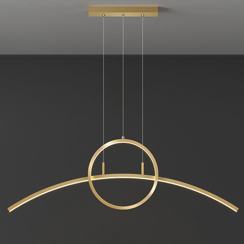 Linear Shape Island Lights Contemporary Metal 2 Light Pendant Light Fixtures