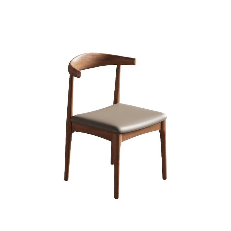 Contemporary Kitchen Dining Chair Solid Wood Side Chair in Walnut