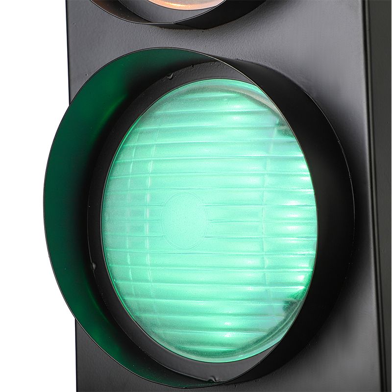 Creative Traffic Light Wall Mount Light 3 Lights Industrial LED Wall Lighting in Black for Bar