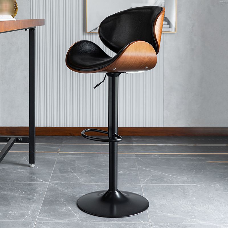 Modern Liftable Bar-stool PU Leather Counter Bar Stool with Metal Legs