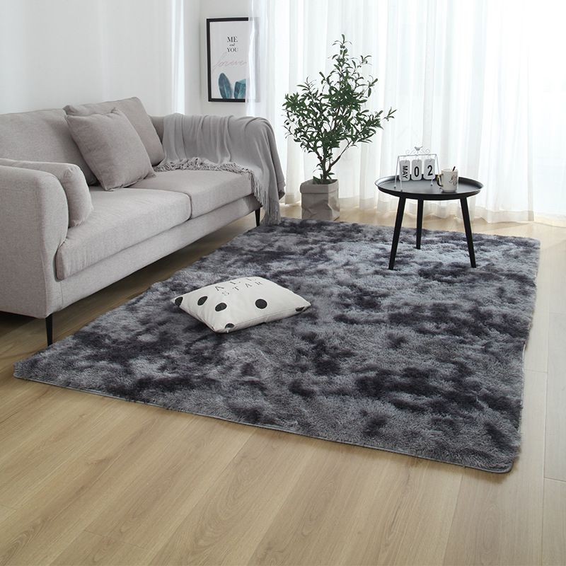 Einfachheit waschbarer Teppichkrawatte Farbstoff Druck Funky Teppich Polyester Shag Teppich mit Rutsch-Rücken