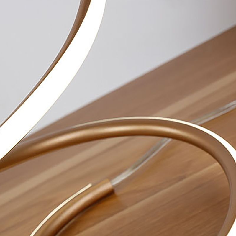 1 lampada da comodino lineare leggero lampade da comodino in metallo contemporaneo per camera da letto