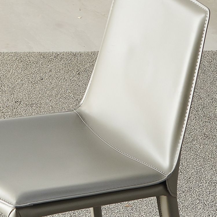 Contemporary Armless Dining Chairs Faux Leather Dining Chair
