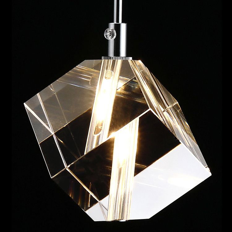 Unique Shape Hanging Lighting Modern Style Crystal Pendant Lamp for Bedroom