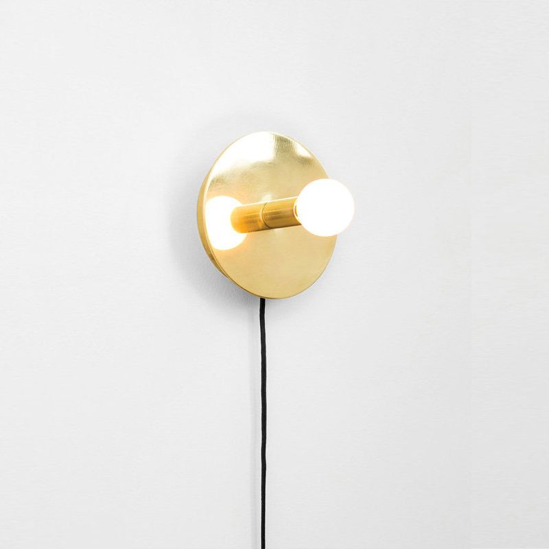 Metal Wall Lighting Fixtures Modern Style 1 Light Wall Mounted Light Fixture in Gold