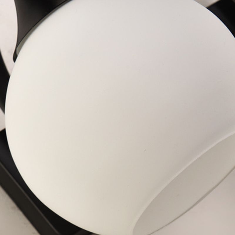 Forma sferica in stile moderno con applione da parete in lampadina 1 Metal 1 Sconce leggera per capezzale dell'hotel