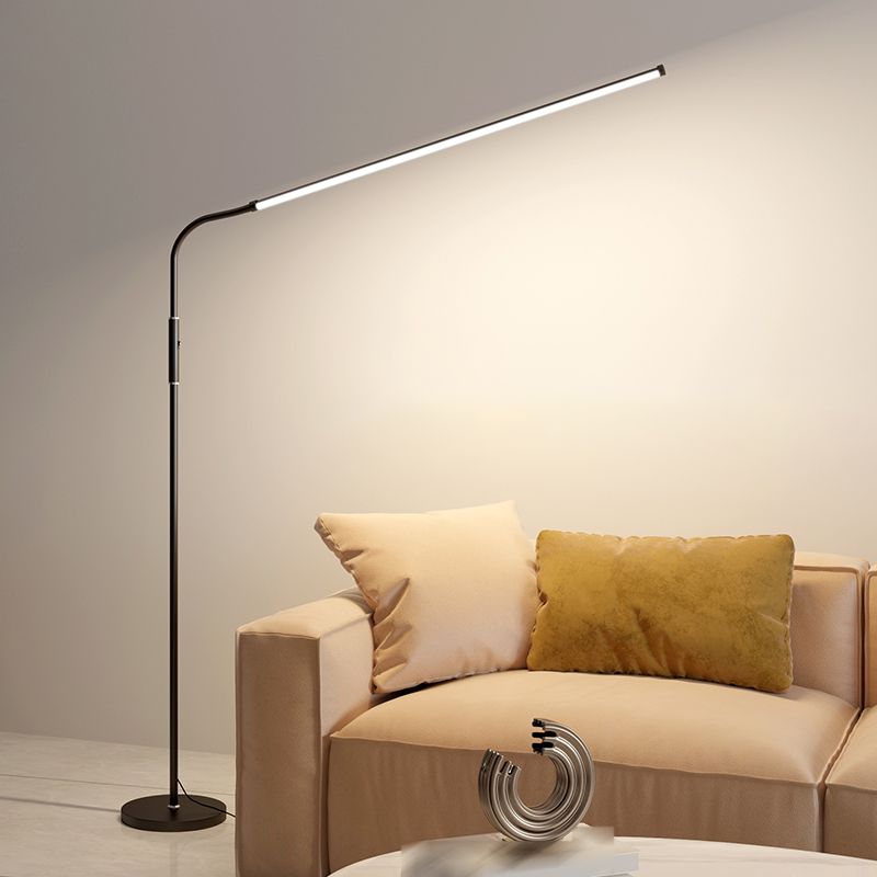 Modern Style Linear Shape Floor Lighting Metal 1 Light Floor Light for Dining Room
