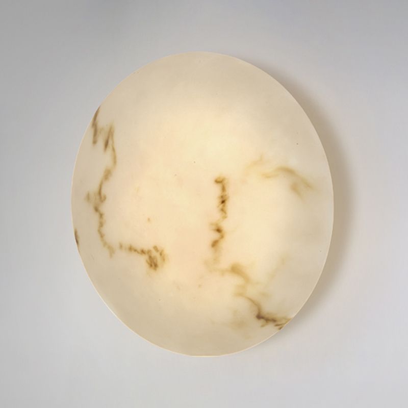 Resin LED Wall Lighting Contemporary Round Wall Sconce in White