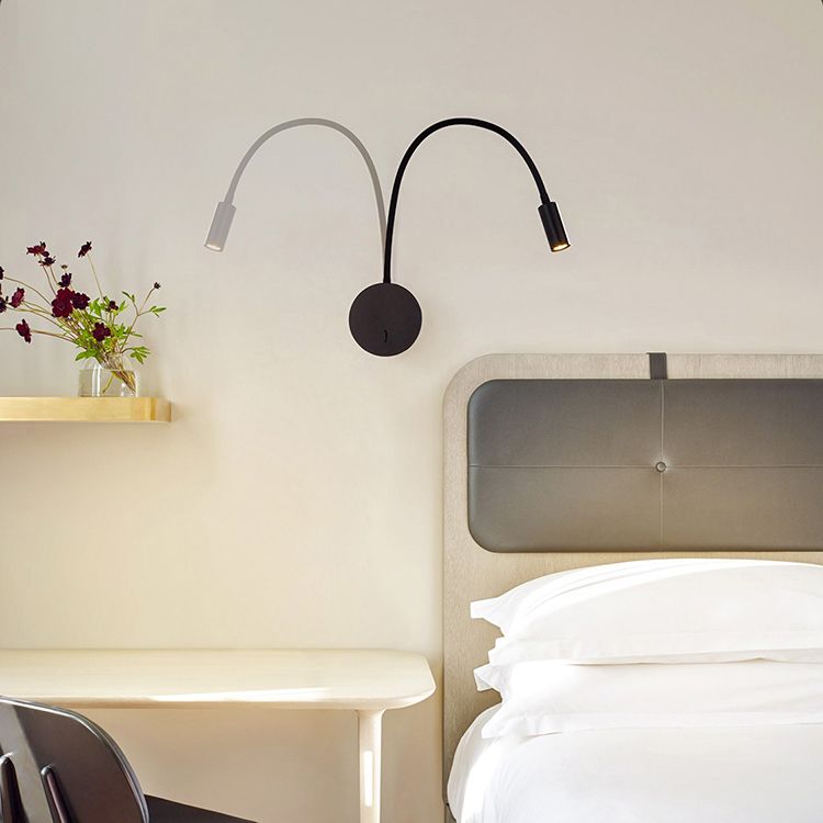 Lámpara de lectura metálica moderna Factura de la pared del hogar con brazo ajustable para el dormitorio