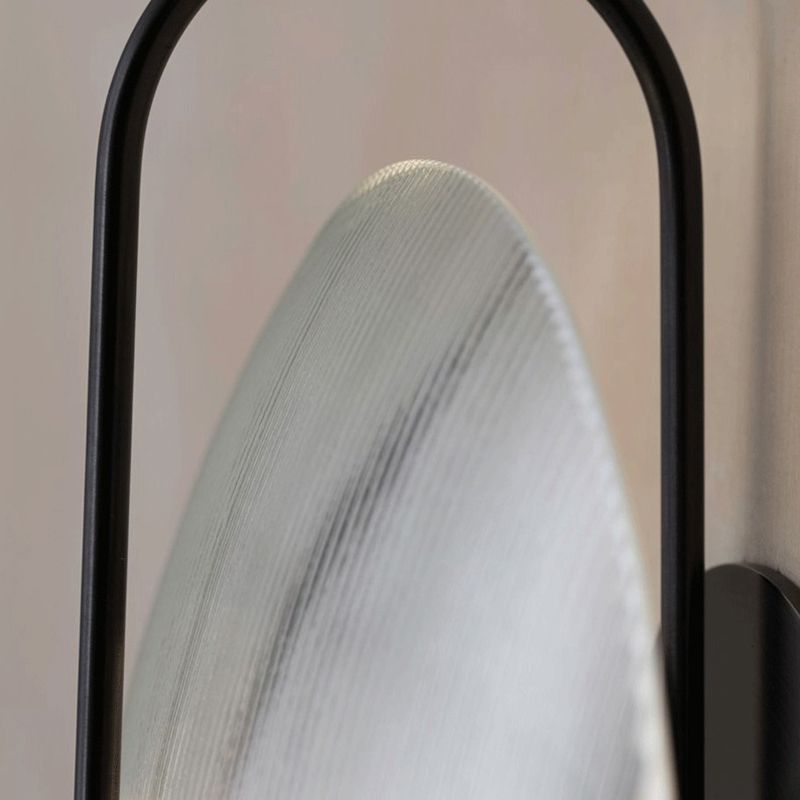 Hedendaagse 1-licht wandkandelcirkelcirkel Glazen wand gemonteerd licht voor woonkamer
