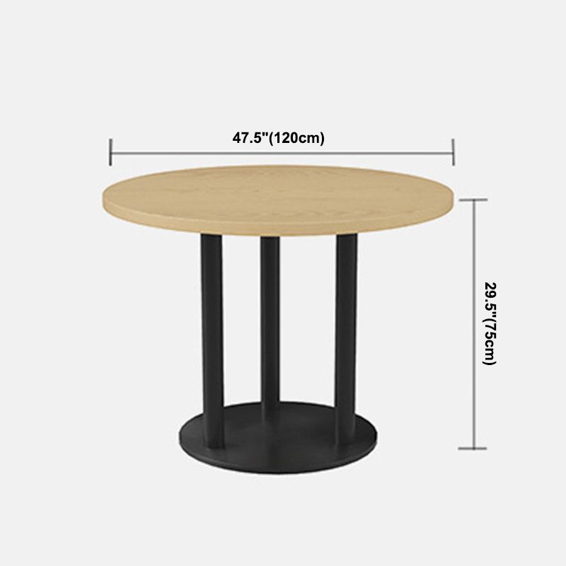 Industriële stijl houten eettafel bruine tafel met zwart frame voor eetkamer