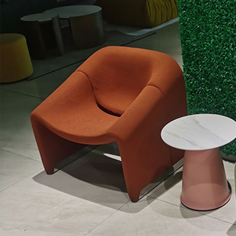 Solid Color Bedroom Solid Wood Frame Arms Included with Fabric Seat Barrel Chair