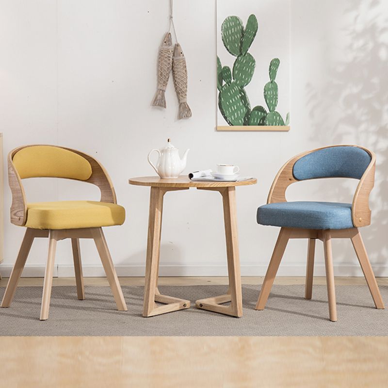 Contemporary Swivel Side Dining Room Chair Open Back Chair for Home Use