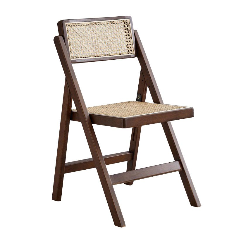 Industrial Side Chair Open Back Wood Folding Dining Chair for Home