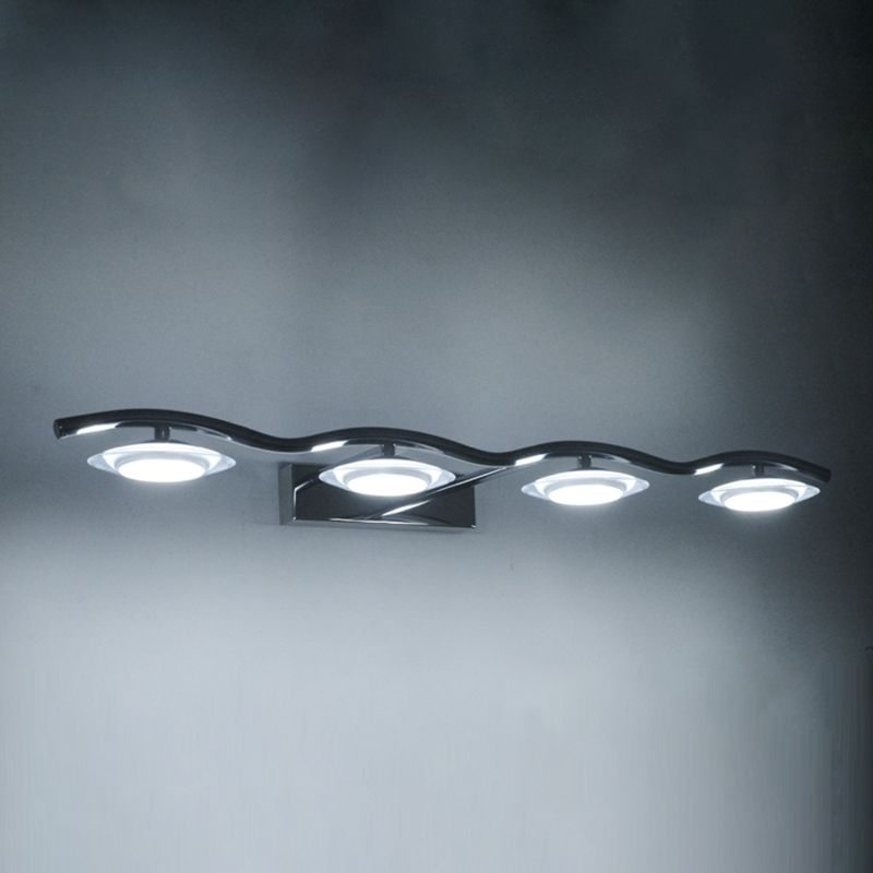 Chrome Wall Lamp Sconce Modern Acrylic Sconce Light Fixture for Bathroom