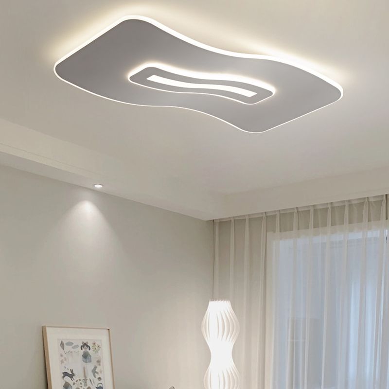 Contemporary Flush Mount Ceiling Light White Flush Lighting for Bedroom