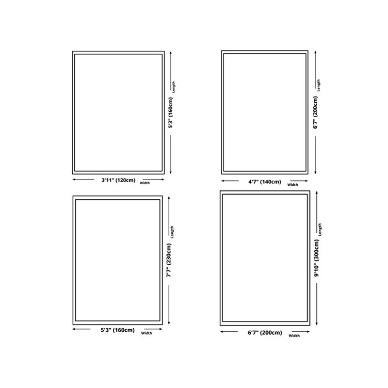 Apricot Short Line Rug Polyester Simple Rug Washable Rug for Living Room