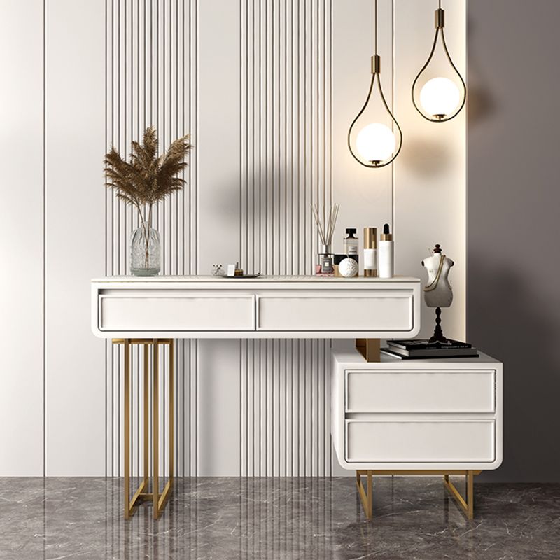 Luxurious Make-up Vanity Stone Top Vanity with 2/4 Storage Drawers