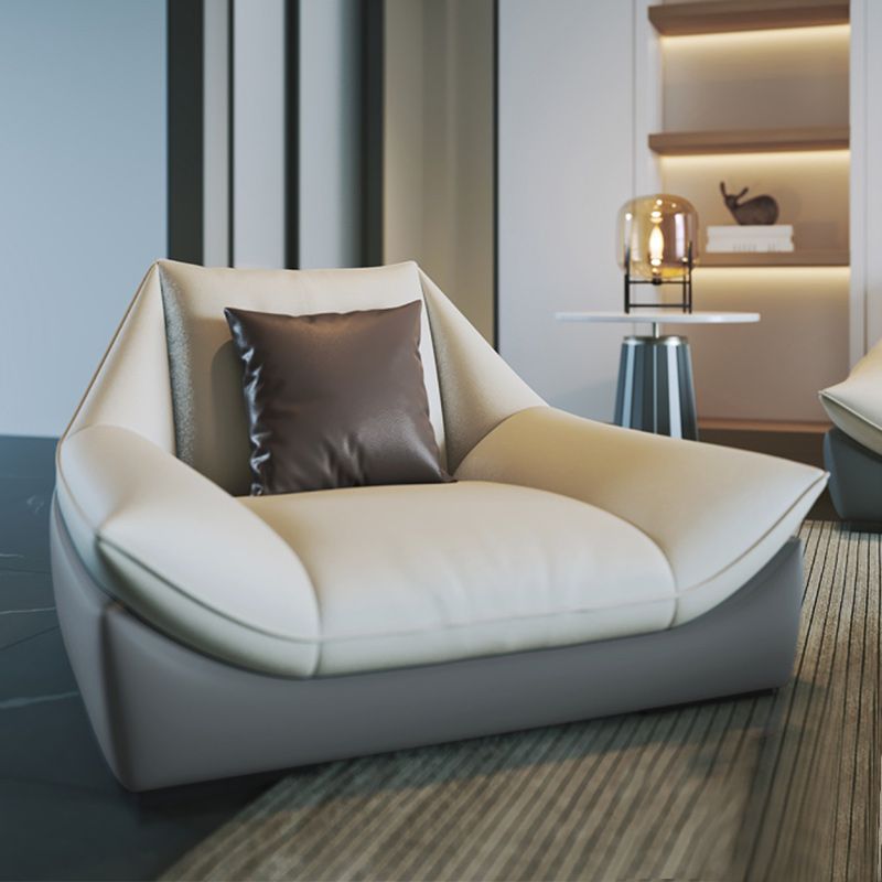 Tufted Faux Leather Pillow Top Arm Sofa with Stain Resistant and Waterproof