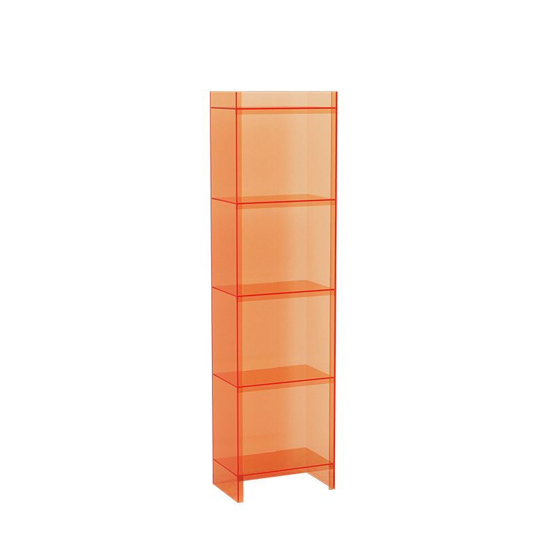 9.84"W Bookshelf Glam Style Closed Back Acrylic Bookcase for Office and Study Room
