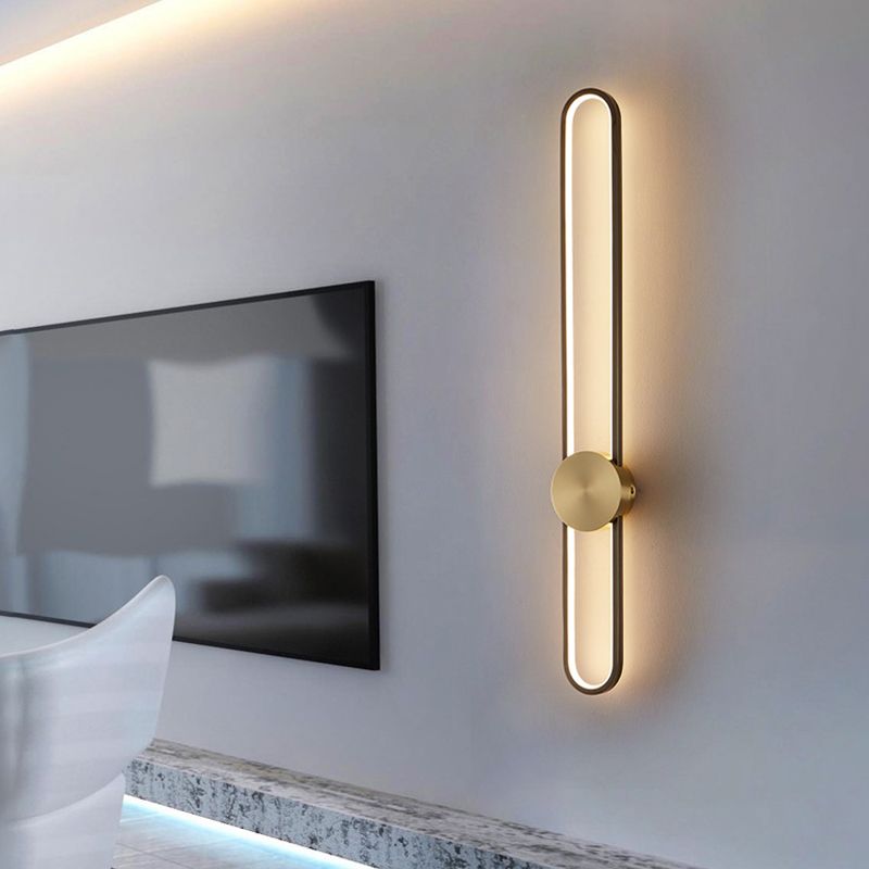 Living Room Wall Light Modern Oval Shape LED Simple Wall Mount Lighting