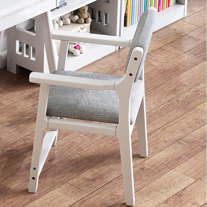 Modern Dining Chairs Open Back Dining Arm Side Chair with Wooden Legs