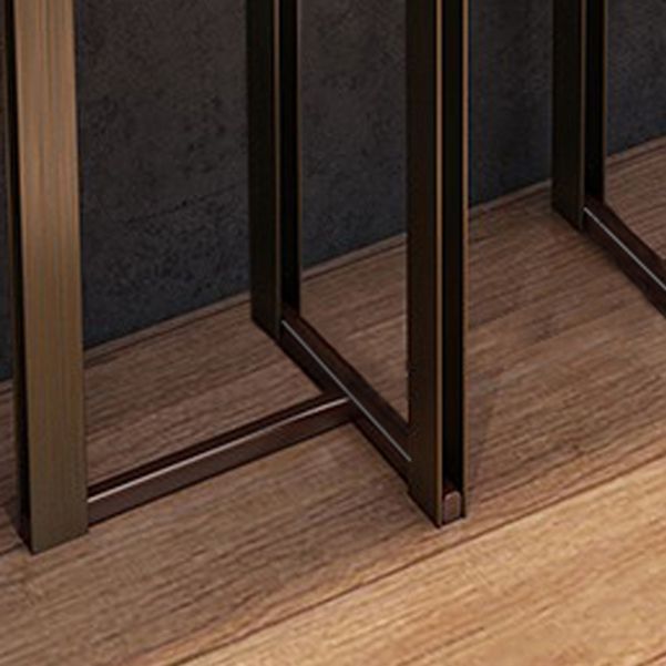 Stone Rectangle Console Table 1 Shelf 33.46" Tall End Table for Hall