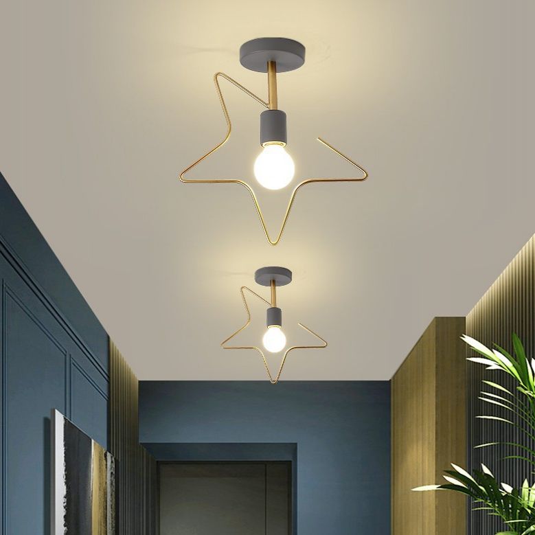 Creative Ceiling Lamp Contemporary Metal Flush Mount Light Fixture