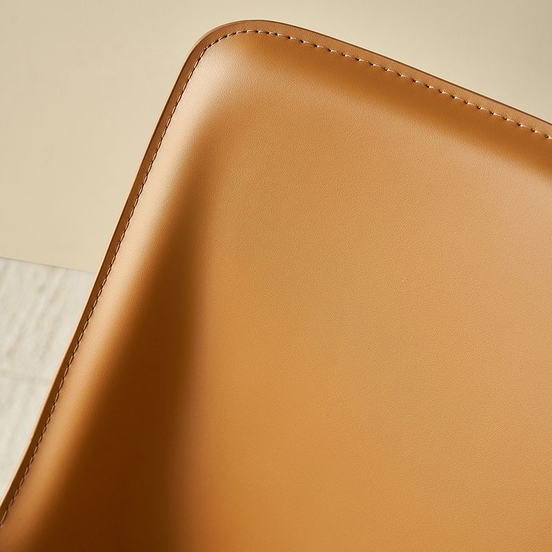 Contemporary Metal Dining Arm Chair Leather Dining Side Chairs for Restaurant Use
