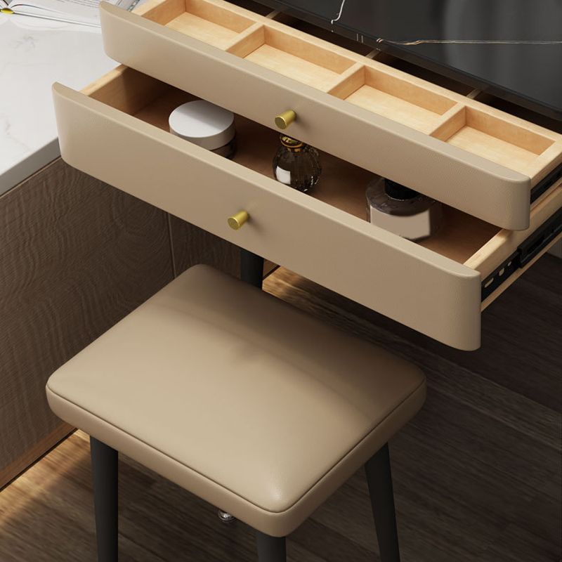 Two Piece Modern Vanity Set Stone Top 23.62" Wide Dressing Table