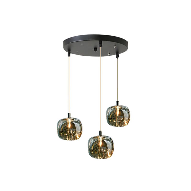 Modern Simple Style Crystal Pendant Lighting Crystal Globe Shade Hanging Lamp for Bedroom Bedside