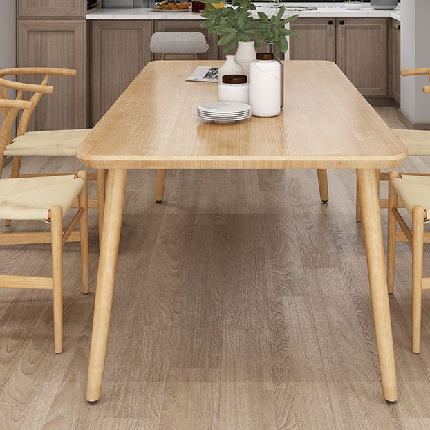 Simplicity Home Solid Wood Dining Table Rectangle Shape Dining Table with 4 Legs Base