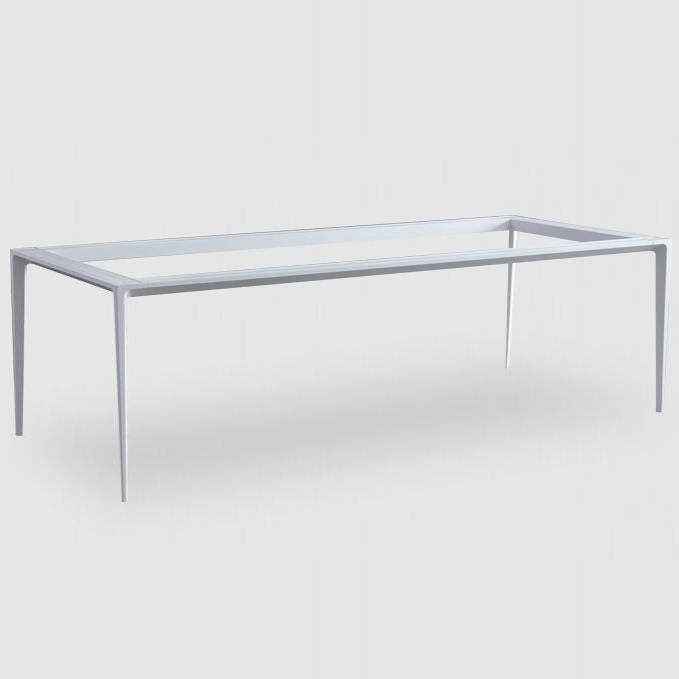 Mesa de piedra sinterizada de estilo moderno 4 Table de rectángulo base de las piernas para el hogar