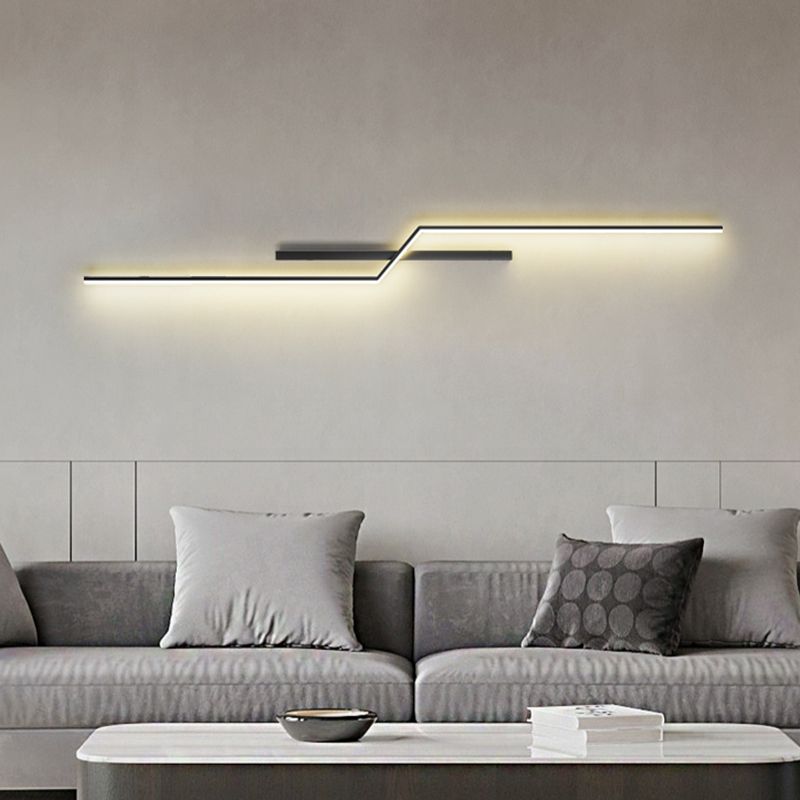 Minimalist Style Aluminum Wall Light Linear LED Wall Sconce for Living Room