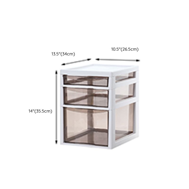 Vertical Transparent File Cabinet Modern Plastic Drawers Filing Cabinet