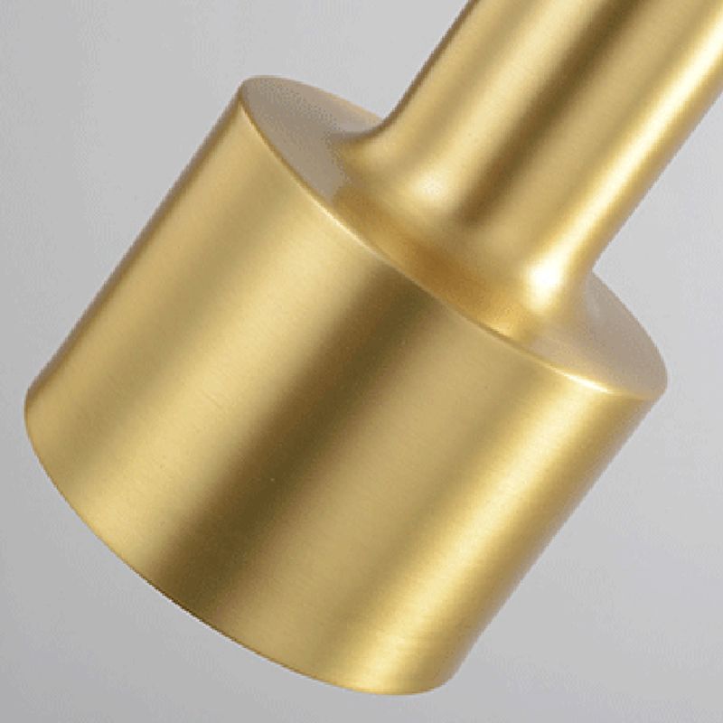 Gold Cylindroid Pendant Light in Modern Creative Style Copper Indoor Hanging Lamp