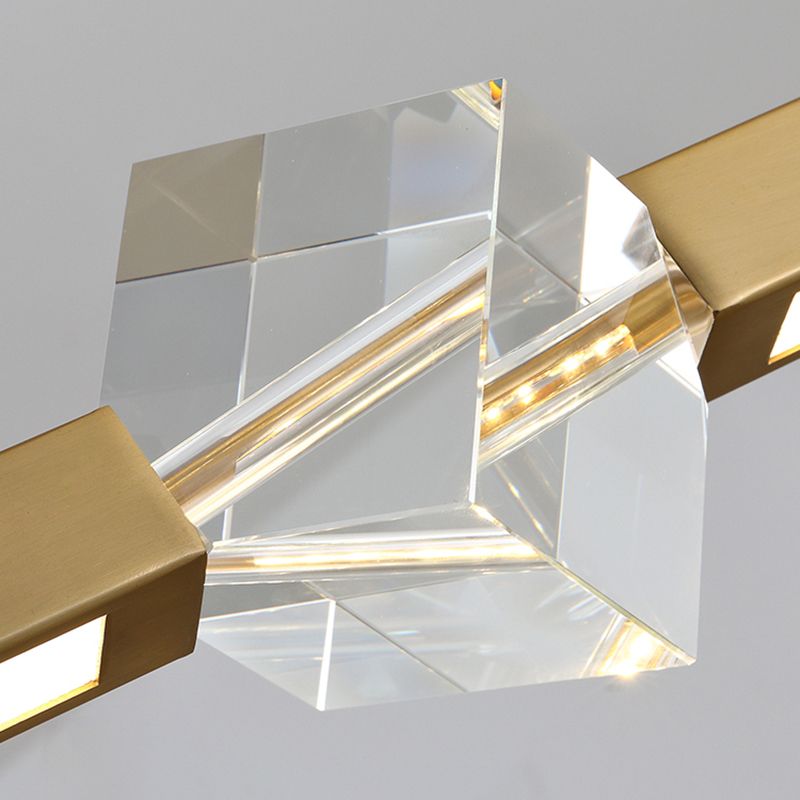 Dining Room Modern Island Lighting LED Linear Metal Pendant Light with 1 Light