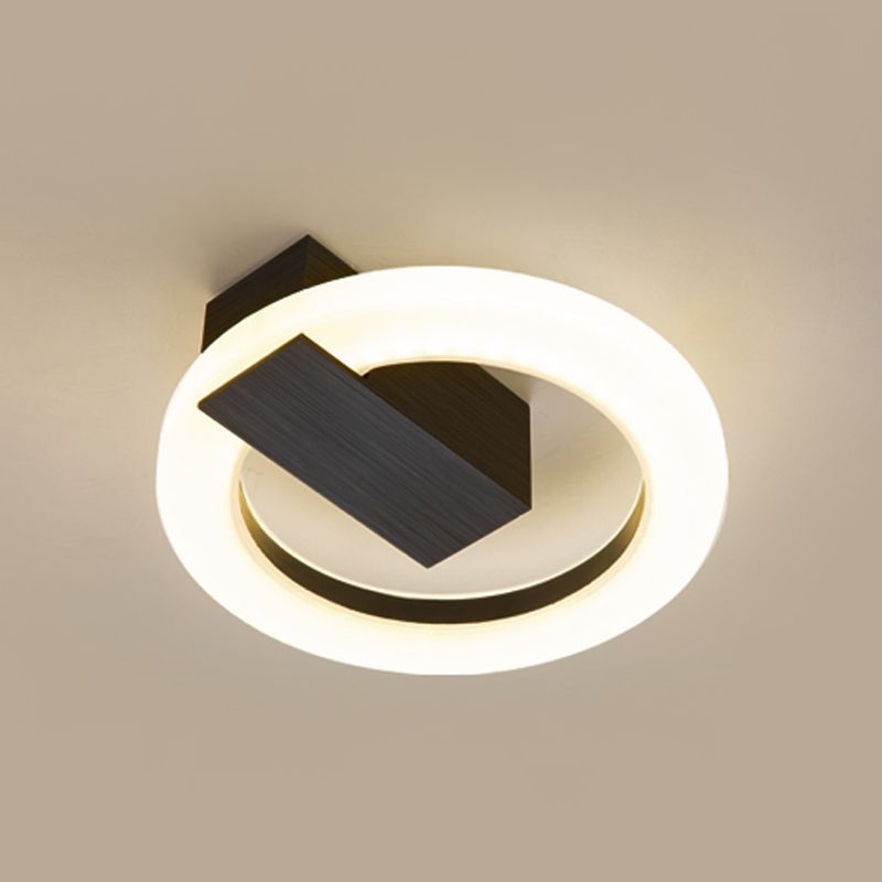 Modernism Circle LED Flush Mount Metal Ceiling Light Fixture for Hallway