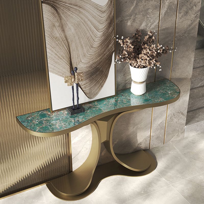 Free Form Shape Contemporary Console Table Stone Stone Console Sofa Table