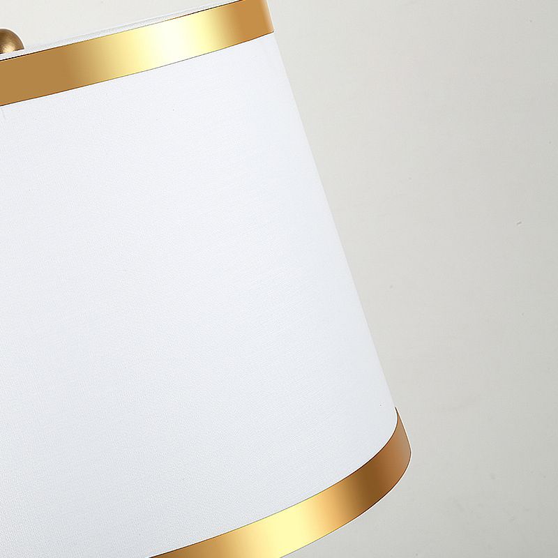 Nordic Metal Table Lamp 1 Light Desk Lamp with Natural Burlap for Bedroom