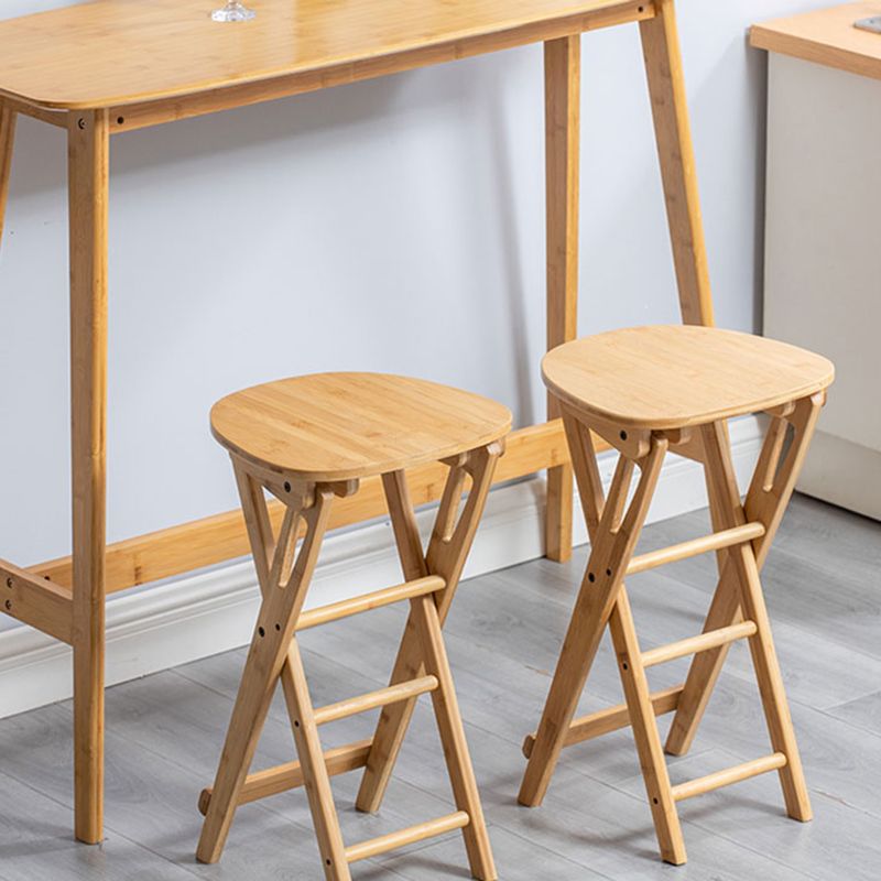 Indoor Minimalism Armless Wood Barstools Folding Counter Stools, 1 Piece