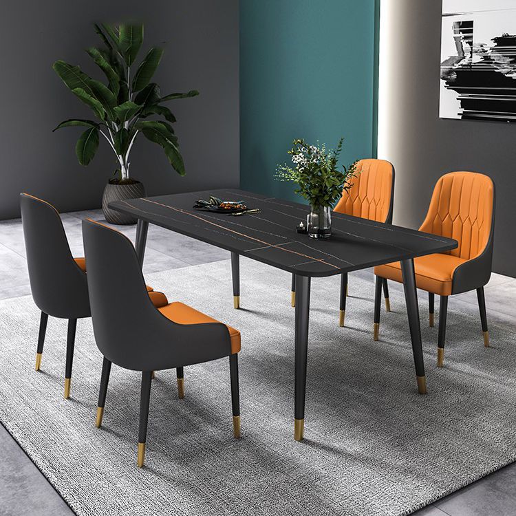 Designer Style Sintered Stone Dining Set 1/2/5/7 Pieces Rectangle Dining Table with Chairs