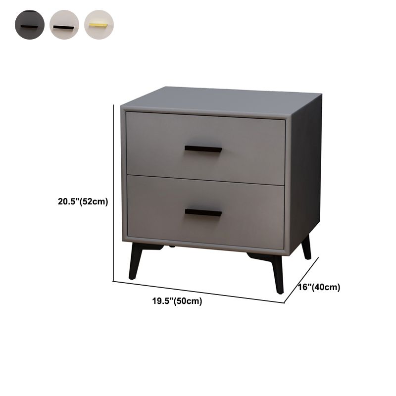 Imitation Wood Night Table Modern Drawer Storage Legs Included Nightstand